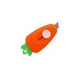 Cute Carrot Pocket Utility Knife Express Box Paper Cutter Art Craft Wrapping Opener with Keychain Hole Office School Stationery