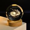 3D Crystal Ball Night Light with Wood Base - Artistic Ornament & Creative Gift for Couples and Classmates