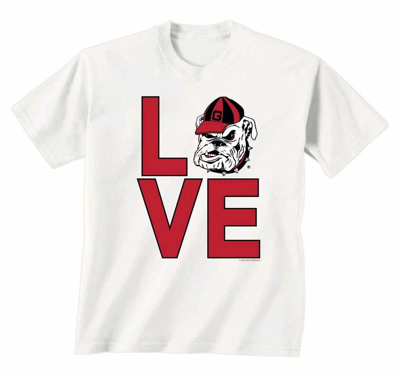 

New World Graphics Uga Love Comfort Colore T-Shirt Manica Corta 4XL