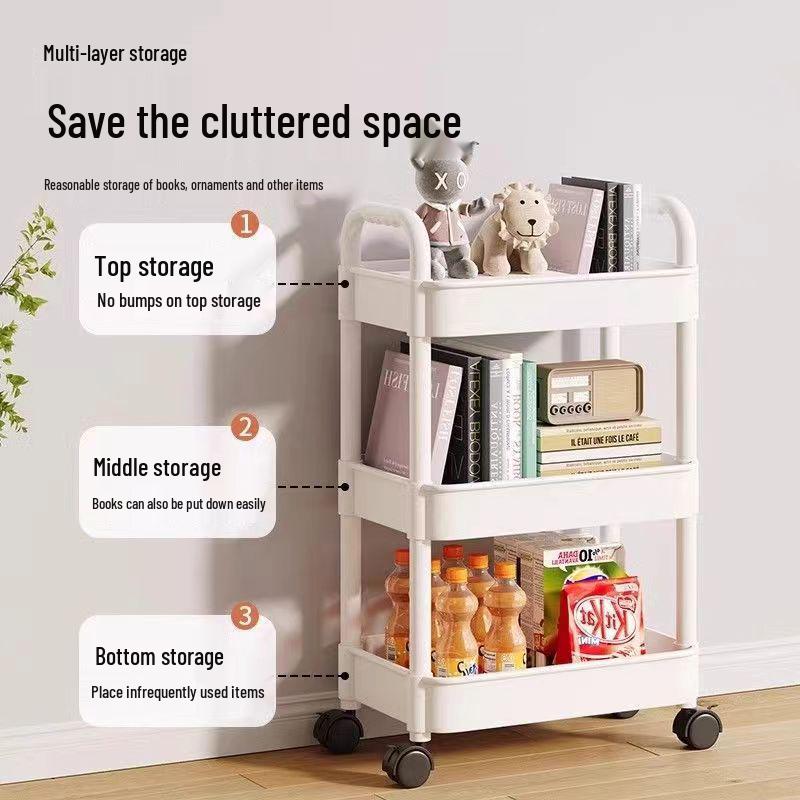 Compact Multi-Layer Storage Rack for Kitchen, Bedroom, or Bathroom