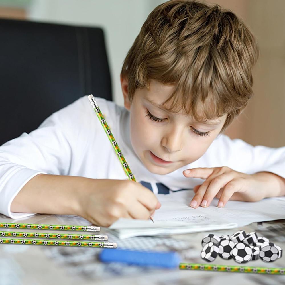 Children's Football Pencils with Eraser for Home School Office Supplies