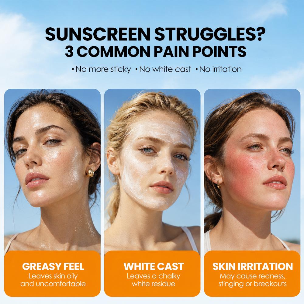 JULYSTAR Sunscreen Lotion Waterproof Sweat-Resistant Daily UV Defense Moisturizing Sunblock Face and Body Skincare Sun Protection Cream