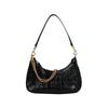 Mercer 22 Spring Summer Silver Chain Double Shoulder Strap Patent Leather Underarm Bag Women Bags Black 134541-001