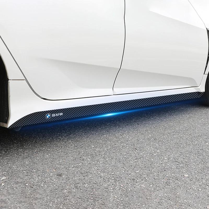 2 Adet Karbon Araç Kapı Yan Etek Eşik Çizgili Çıkartma Çizilmez Yenileme Çıkartması BMW M E46 E90 E60 F10 F30 G20 X1 X3 X4 X5 X6 E70 F20 için