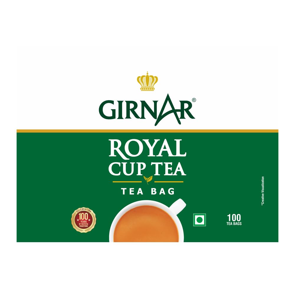 Girnar Royal Cup Black Tea Bags 100 Premium Assam Tea for Morning Brew & Chai Lovers