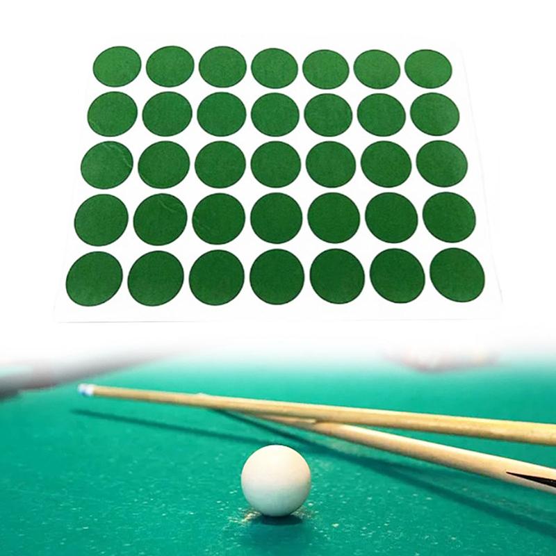 2Sheets Green Round Self Adhesive Pool Table Cloth Patch Repair Sticker Snooker Mending Patch Billiard Table Stickers Kit