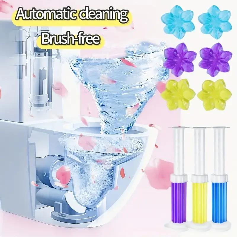 Flowers Gel Toilet Freshener Bowl Cleaner Flower Fragrance Air Perfume Aromatic Closestool Toilet Deodorizer Cleaning Supplies