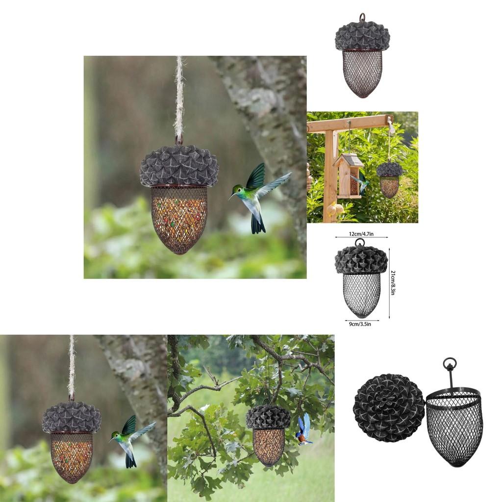 Modern Minimalist Hummingbird Acorn Bird Feeder Resin Craft Garden Decor Item