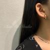 Korean Style Geometric Circle Earrings: Elegant, Versatile Ear Jewelry for Women and Students