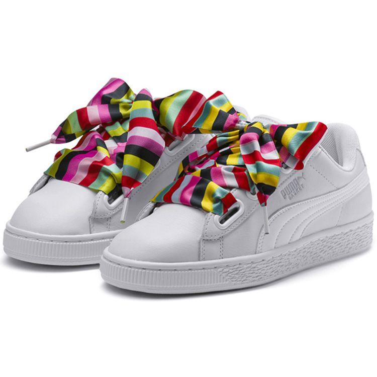 Puma Basket Heart Generation Hustle Women Sneakers White Fair-Aqua 369479-02