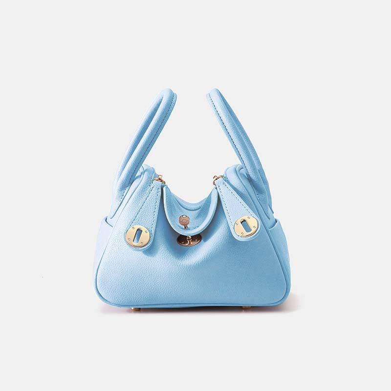 2025 Geantă nouă din piele naturală pentru femei, piele strat superior, geantă Lindy mică, Lindy la modă, versatilă, de mână, pe un umăr, crossbody