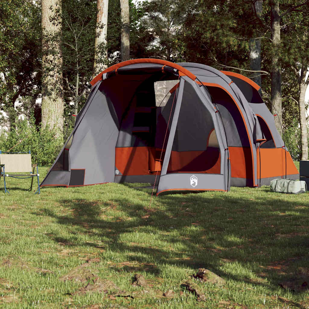4 Person Tunnel Tent Gray Waterproof
