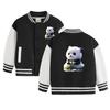 Kids' Spring and Autumn Baseball Jackets - Fashionable Panda Design for Boys and Girls
