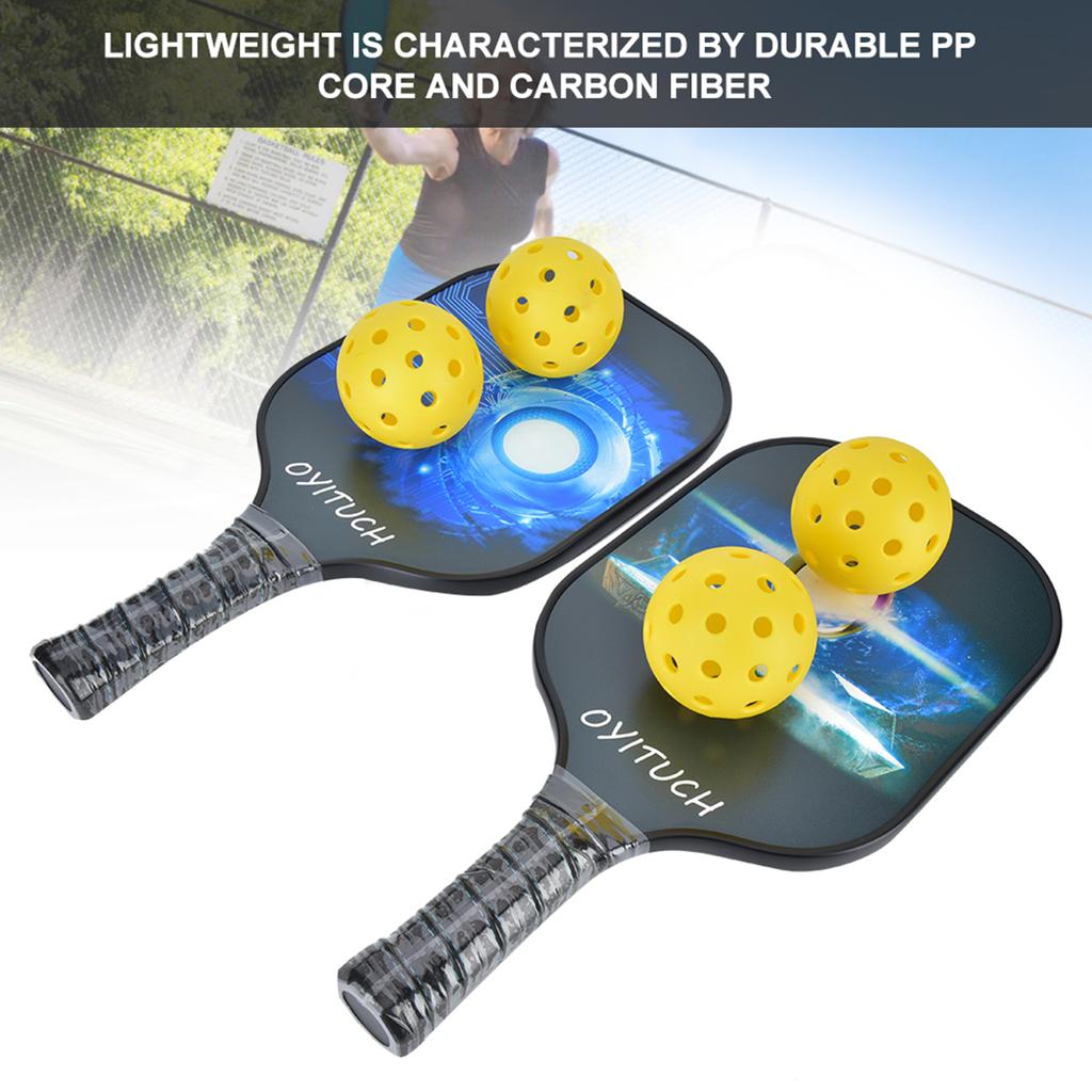 Professional Carbon Fiber Outdoor Sport Portable Pickleball Paddle Racquet Optimal Ball Control