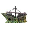 Aquarium Ornament Wreck Sunk Ship Sailing Boat Destroyer Fish Tank Cave Decor