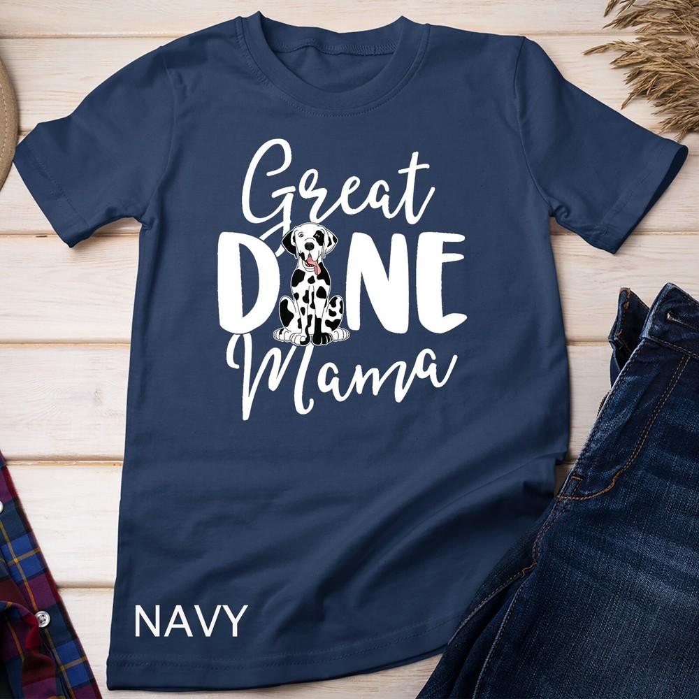 

Harlequin Great Dane Mama Dog Owner Shirts Women Mom Gift T-Shirt Unisex T-shirt L