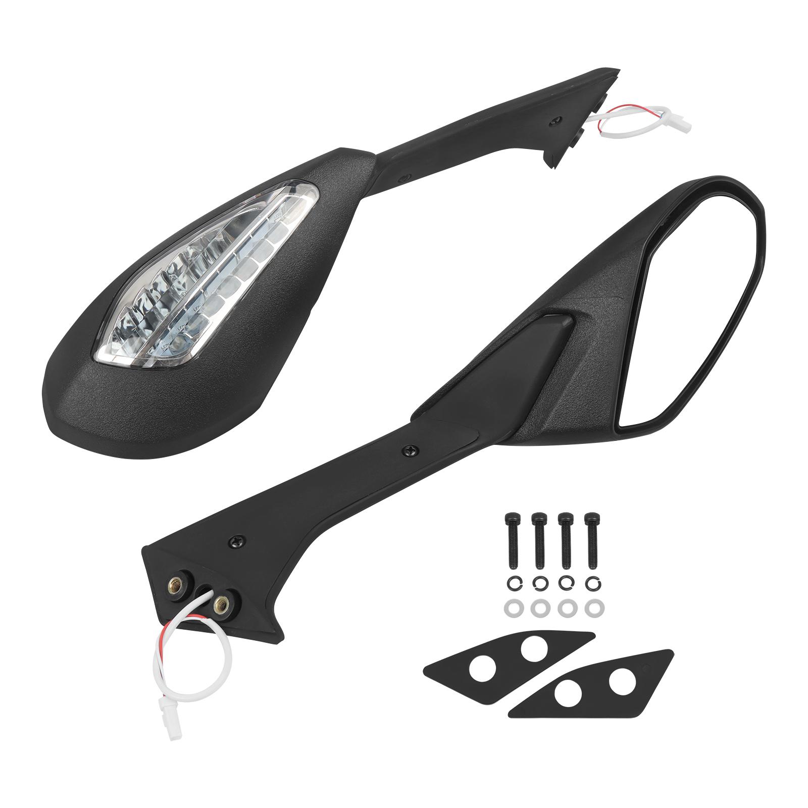 

Для Ducati Panigale V4 V4 S V4S 2018-2025 V2 2020-2025 Мотоциклетные зеркала заднего вида Складные светодиодные указатели поворота чёрный