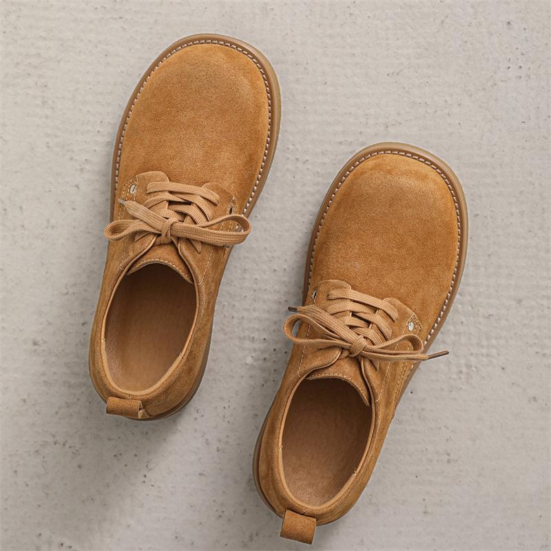 

Модные Роскошные Классические Туфли Оксфорды в Ретро Стиле Мужские Высококачественные из Замшевой Кожи Деловые Повседневные Туфли Для Улицы на Толстой Подошве Для Вождения 44 коричневый