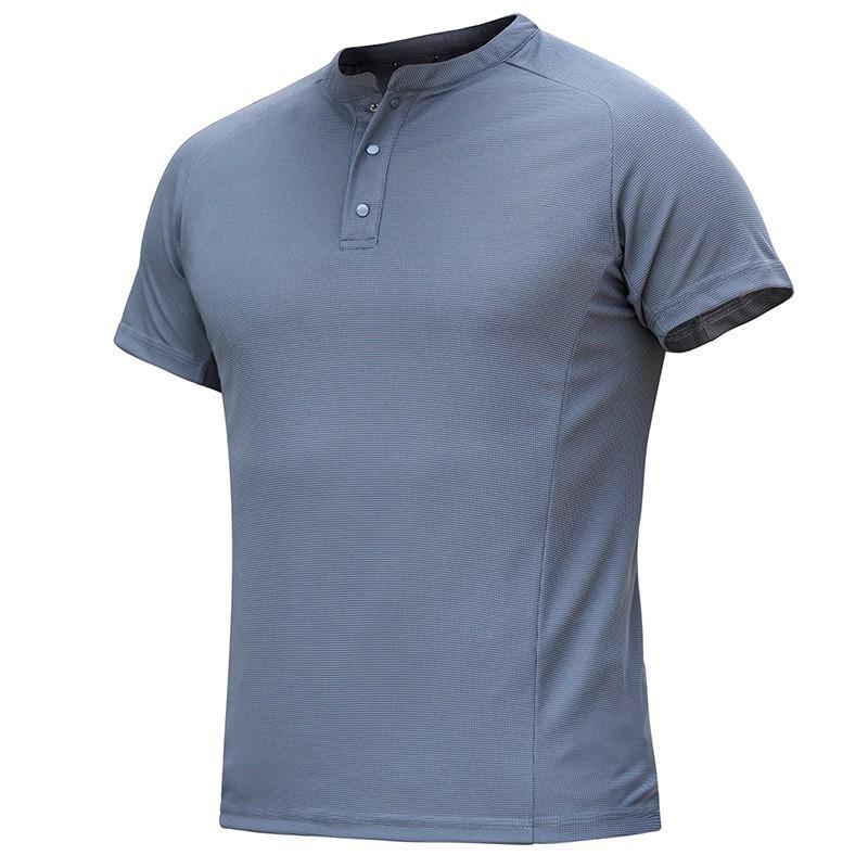 Forbearance Outdoor Quick-drying Clothes T-shirt Men's Henry Collar Hiking Sports Short-sleeved Products