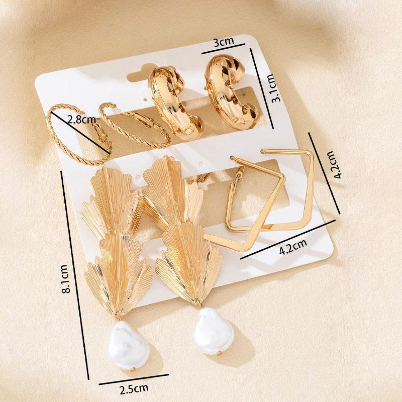 Love Hollow Two Leaves Earrings Fashion Personality Tassel Premium Earrings Earrings