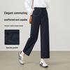 ESE-Y Women's Wrinkle-Resistant Titanium Cotton Straight-Leg Ankle Pants
