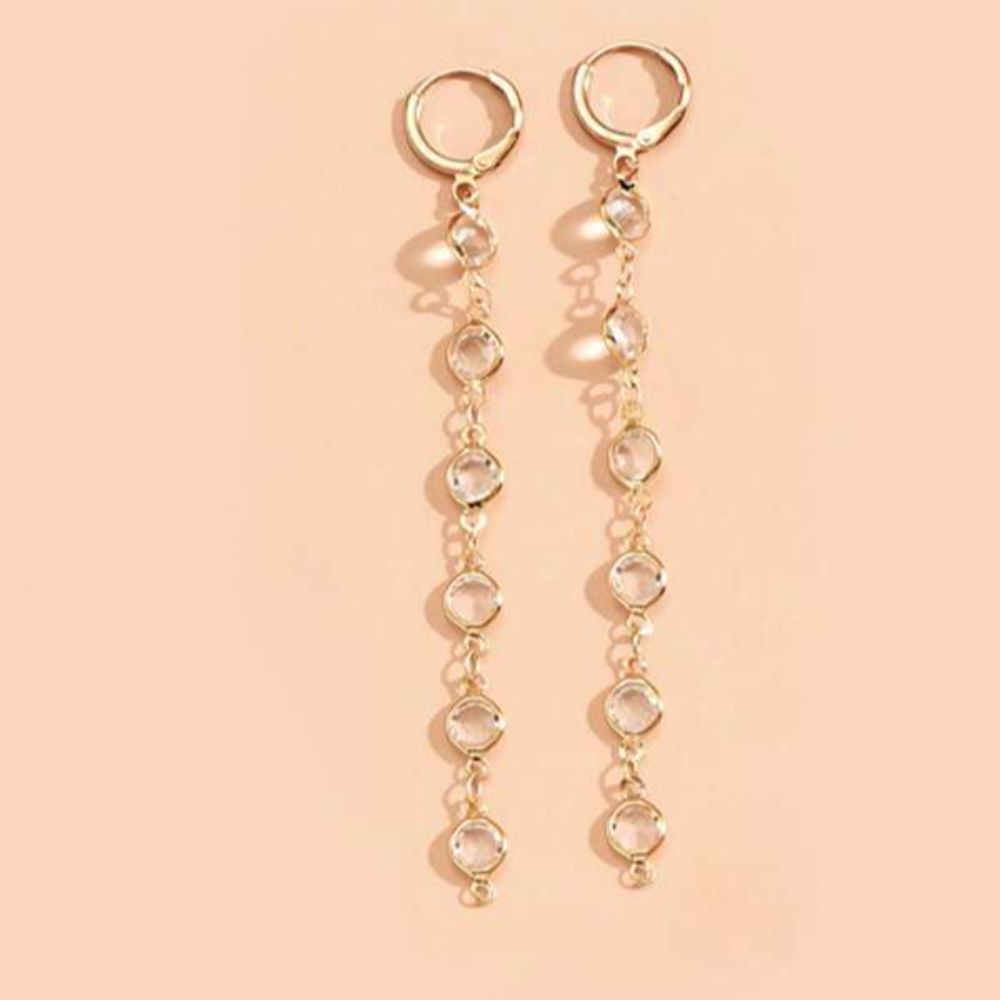 Drop Long Jewel Earrings Colorful Drop Earrings New Crystal Glass Earrings