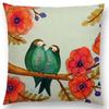 Nowości Akwarela Małe Ptaszki Poszewka na Poduszkę Kwiatowa Dekoracja Domu Poszewka na Poduszkę