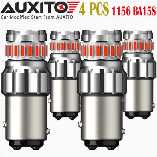 4X AUXITO 1157 2057 LED Red Bright Brake Tail Stop Light Parking Bulbs 2F EXV