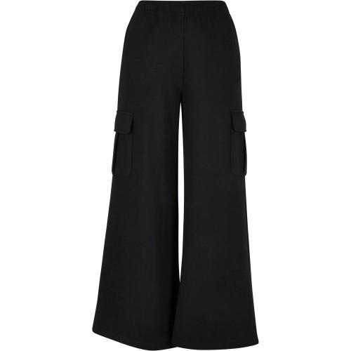 

Urban Classics Womens/Ladies Terrycloth High Waist Wide Leg Cargo Trousers L чорний