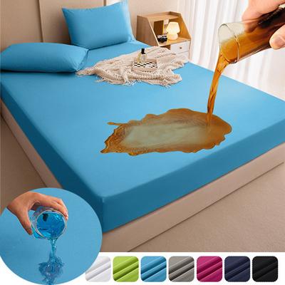 Sábana ajustable con banda elástica, Protector de colchón impermeable para cama, colcha doble para parejas, Sábana de varios tamaños