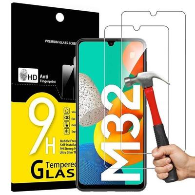 2 Pack Tempered Glass for Samsung M32 (6.4 ") 9H Hardness Anti-Scratch Screen Protector