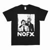 Unisex Short Sleeve Crew Neck Cotton T Shirt Nofx Punk Hitam Cotton Combed 30S Original Kaos