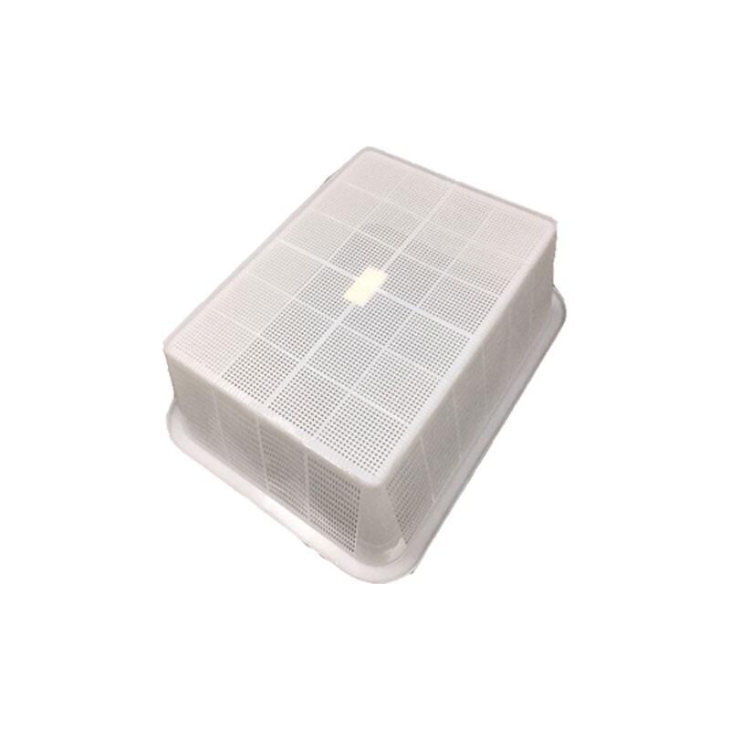 Vit Fyrkantig Plast Finmaskig Avrinningskorg