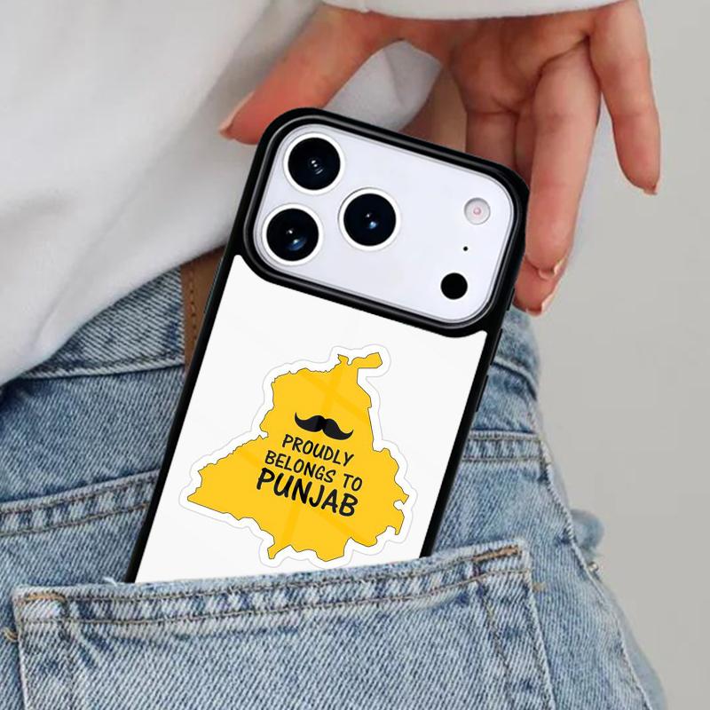 Punjab Map Outline Phone Case for iPhone 17ProMax 12 13 14 15 16e 17 Pro Max Plus Air Cover