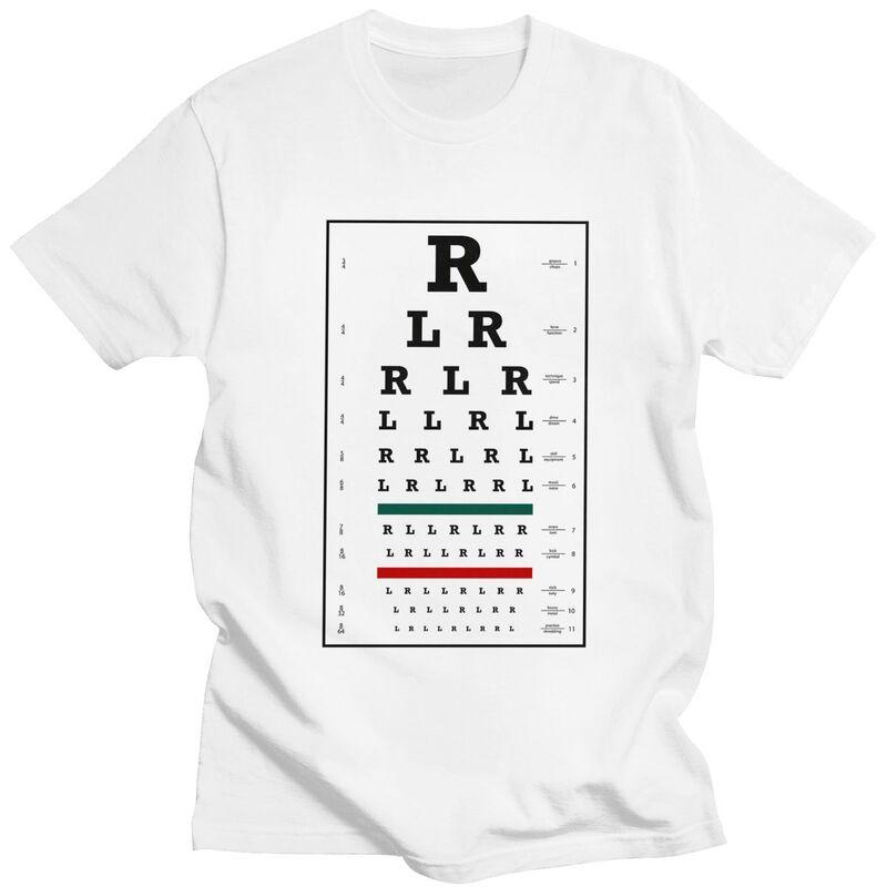 Custom Drummers Eye Chart T Shirts Men Tshirt Casual Tee Tops 100 Cotton Oversized Tshirts Gift