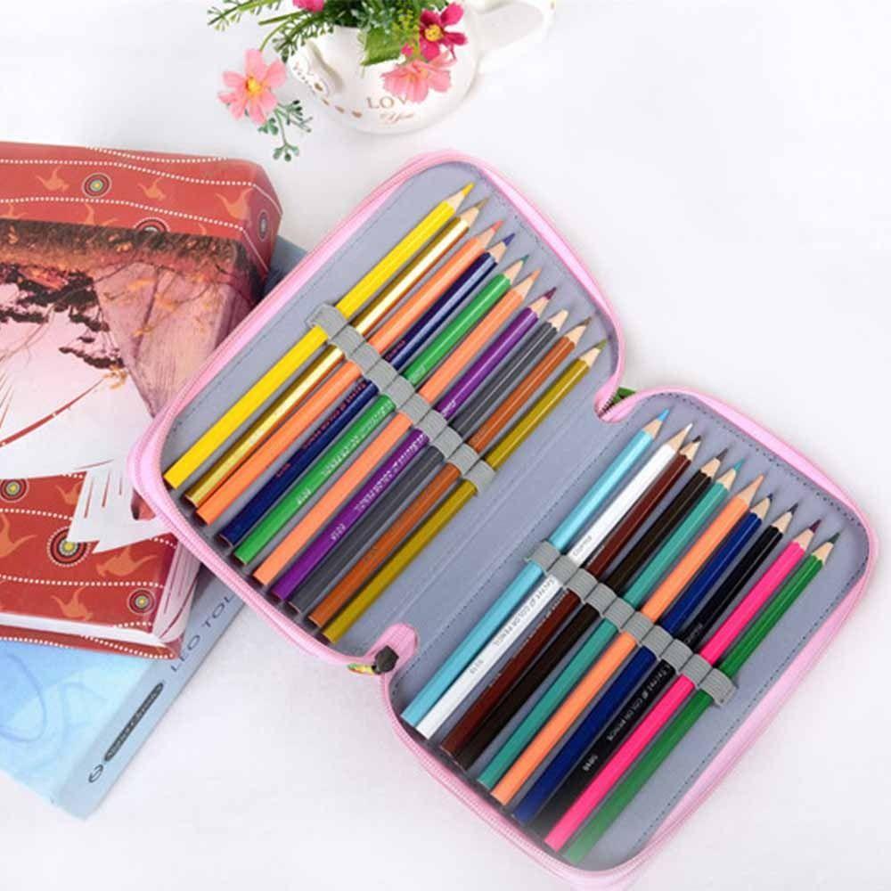 Large Capacity Pen Storage Bag Cartoon Paintbrush Organizer Sketch Pencil Case  Stationery Storage