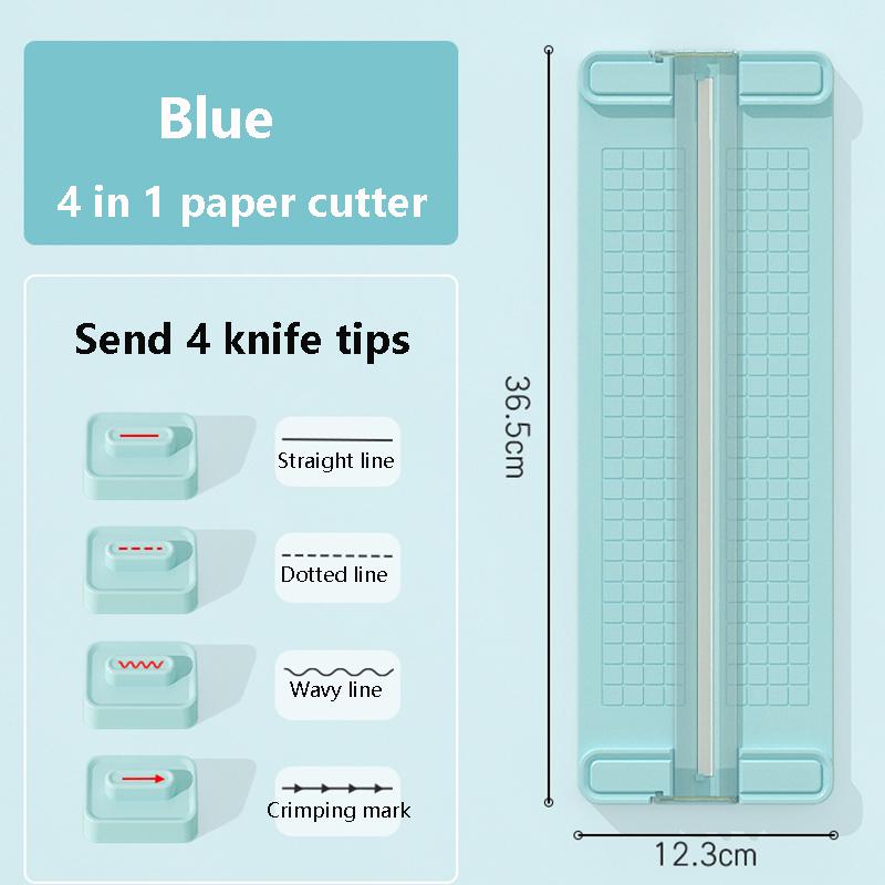 1PC Four-in-one Two-way Paper Cutter Manual Office Paper Cutter Design for Schools Offices and Homes
