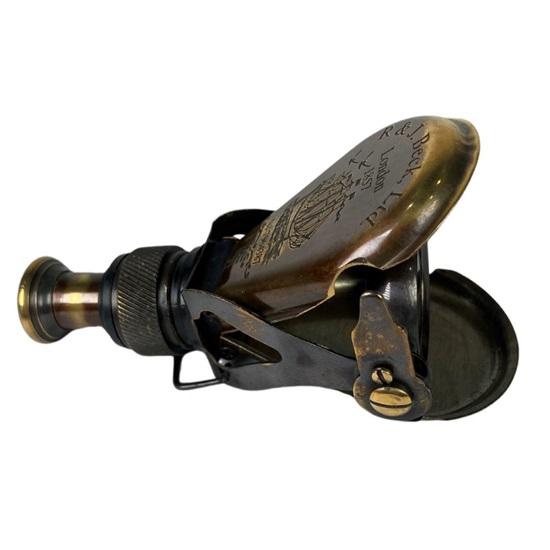 Brass Binocular with Leather Case Victorian Marine Brass Leather Binocular and Spyglass