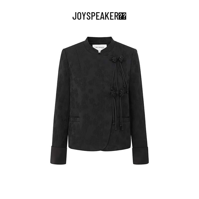 

JOY SPEAKER 2025 Spring New Chinese Style Frog Button Tassel Jacket L