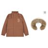 New MLB Boston Red Sox FW24 Down Jacket Mid Length Unisex Brown 3ADJEC736-43BRS