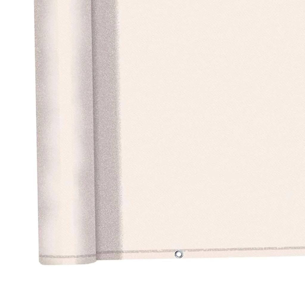 Balcony Screen Privacy Fence Wind  HDPE  Weather for Deck Patio Backyard Outdoor Pool Porch Railing 118x35inch Beige White