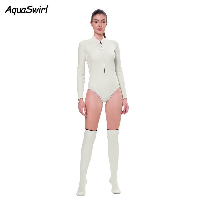 Training Diving Suit Specially Designed Off-white Warm Sun Protection Slimming Wet Women's Quick-drying Surfing