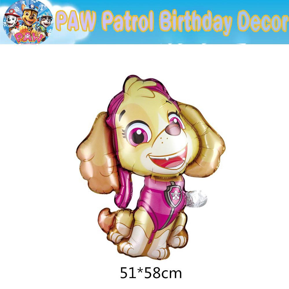 PAW Patrol Birth Date Decor Celebration Supplies Birth Date Celebration Disposable Tableware Collection Paper Board Napkin Balloon Infant Shower Decor