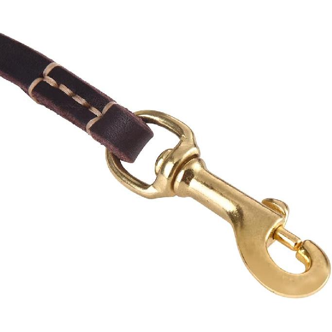 4FT / 5FT / 6FT Geninue Leather Leash for Small to Medium Dogs Training and Walking - Color Black/Brown