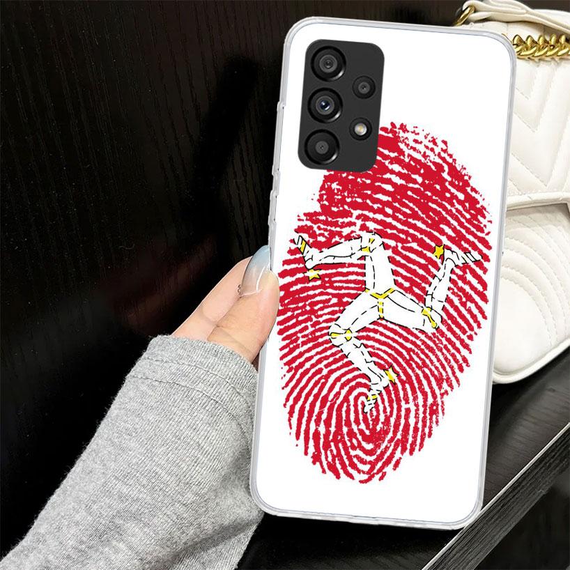 Isle of Man Coat of Arms Case for Samsung Galaxy A52 A42 A32 A22 A12 A51 A50 A02S Phone Cover A41 A31 A21S A40 A30S A20E A10S A7