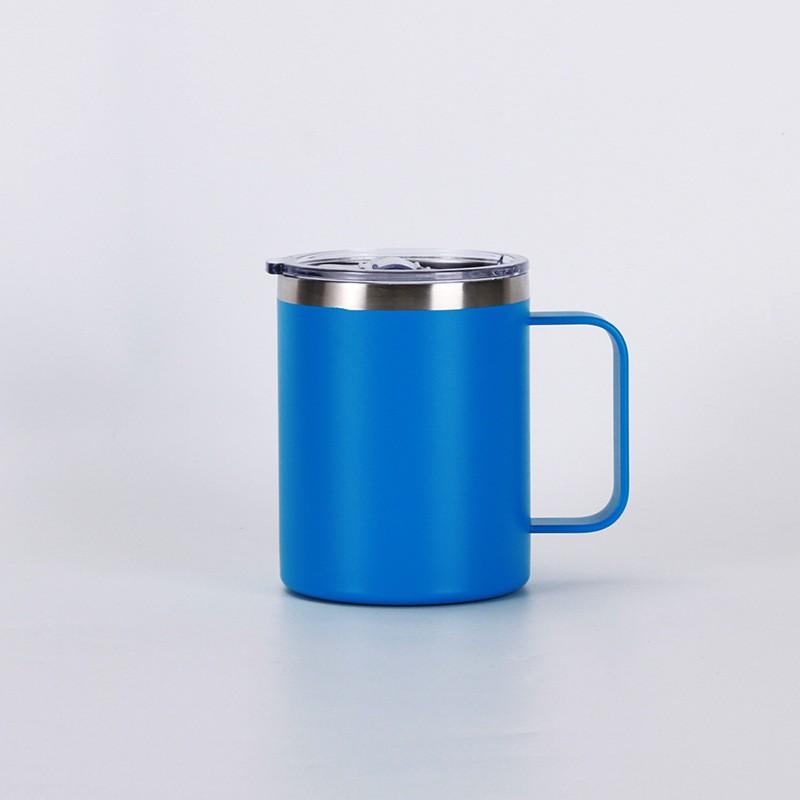12oz Stainless Steel Vacuum Insulated Travel Mug With Handle Leakproof Coffee Cup Office Home Outdoor Use
