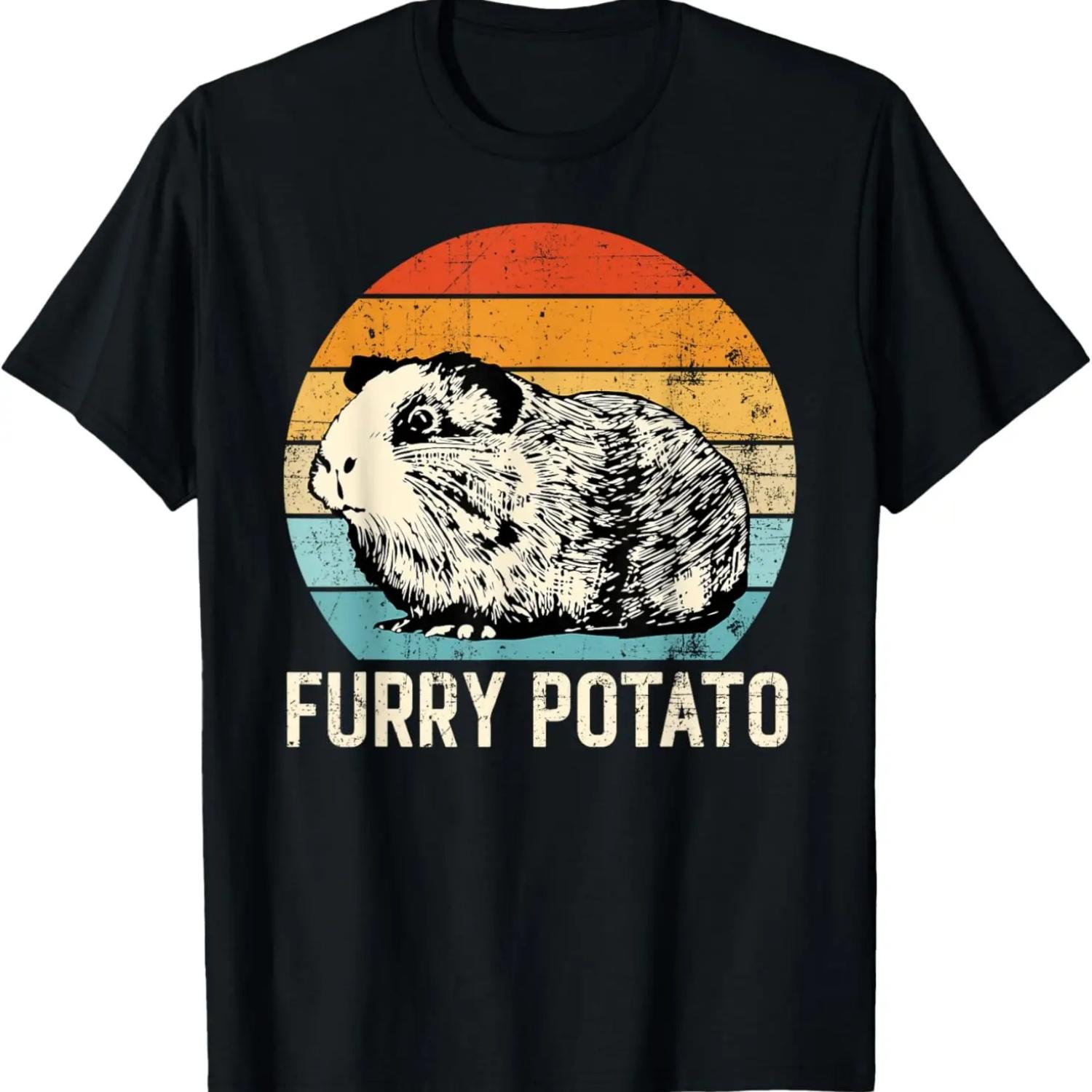 Funny Guinea Pig Lover, Furry Potato, Cavy Owner, Guinea Pig T-Shirt S