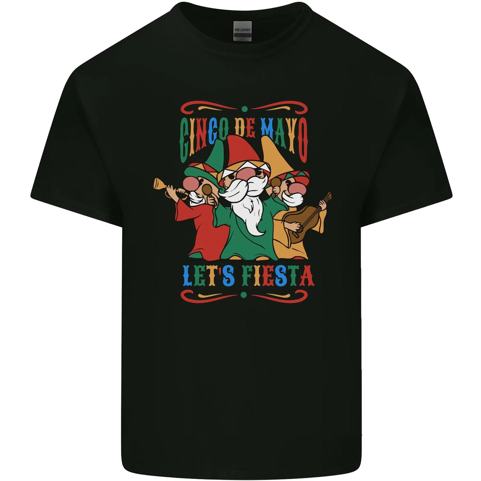 Cinco De Mayo Lets Fiesta Funny Gnomes Kids T-Shirt Childrens 4XL