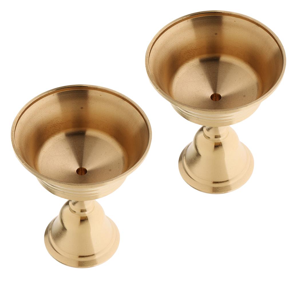 2-Piece Set, Ghee Lamp Holder Candle Holders Tibetan Butter Copper Oil Lamp Buddhist Supplies China Mainland