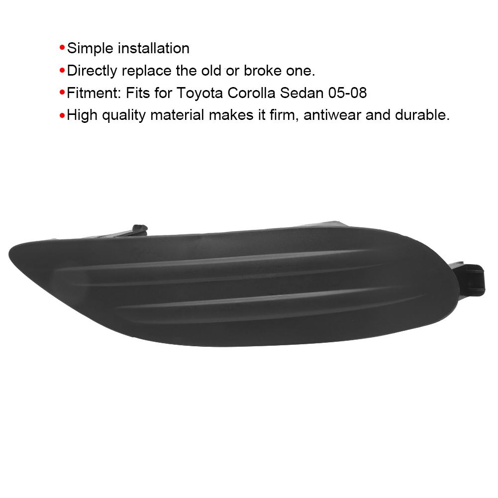 Pair of Front Bumper Fog Light Grille Cover 5212702170 Fits for Toyota Corolla Sedan 05 08